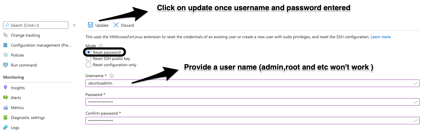 Azure Basics – Reset password for a Linux VM – The Cloud Wiki